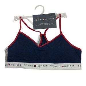 TOMMY HILFIGER‎ Girls 2-Pk. Logo-Band Bras XL SZ 16 NWT